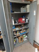 Metal Cabinet & Contents