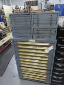 13-Drawer Equipto Tooling Cabinet & Contentswith Drill Bit Cabinets, Equipto Cabinet: 30" W x 44"
