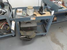 Metal 4-Wheel Shop Cart, with Tool Box, & Die Reference Books