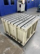48" x 48" x 30"H T-Slotted Riser Plate, 4" Thick Plate, T-Slots 2" Depth, 1" Width
