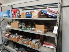 Steel Shelf & Contents, Electrical Spare Parts, Fuses, Fittings, Electrical Boxes