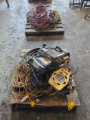 TWO PALLETS OF HOSES AND EXTENSION CORDS/LIGHTS