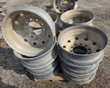 PALLET OF (13) 24.5 ALUMINUM WHEELS