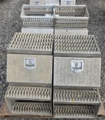 SET OF 4 ALUMINUM TOOLBOXES/SIDE STEP