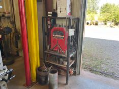 LINCOLN AC/DC ARC WELDER W/ SHELVES