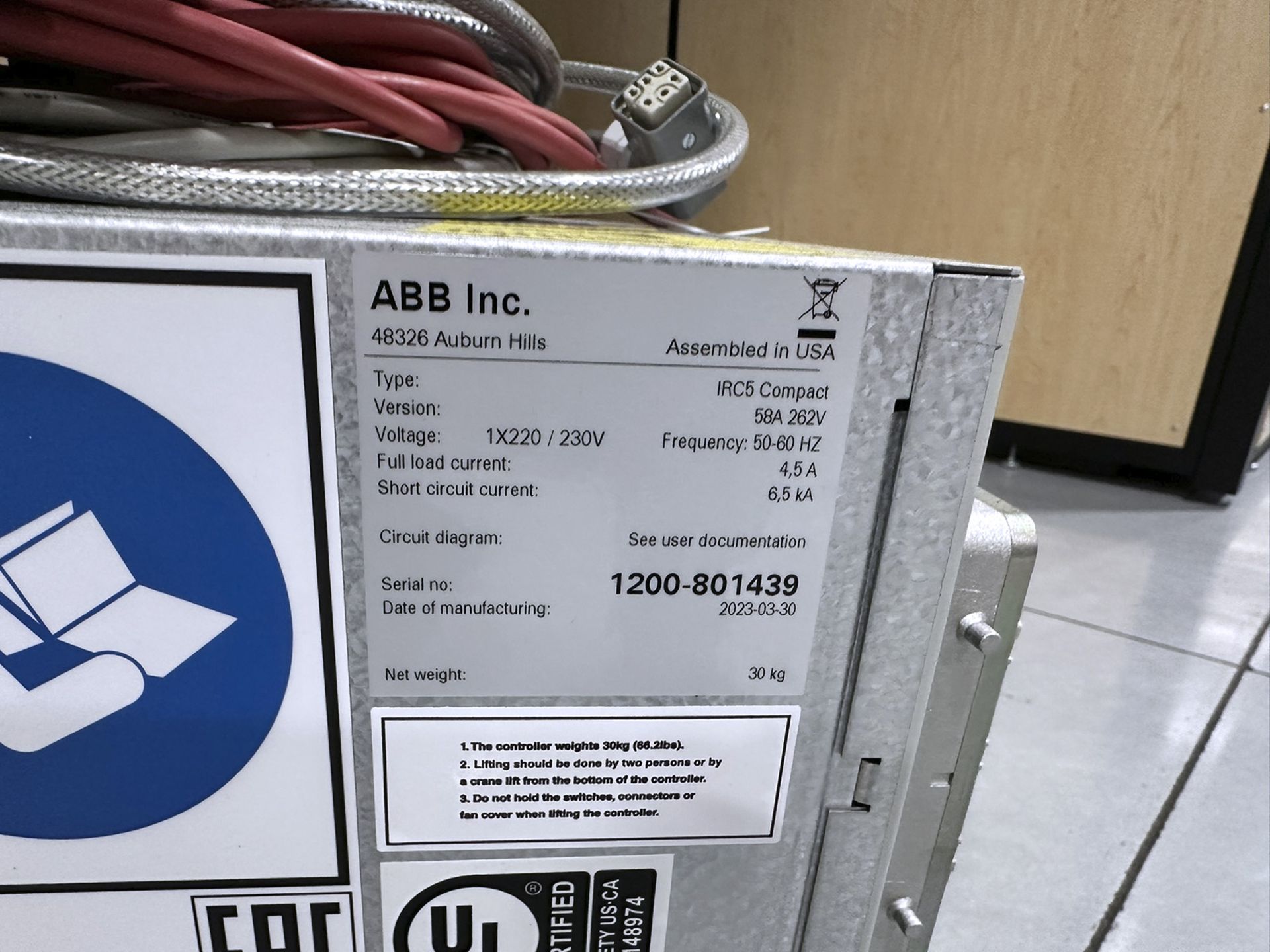 Abb Rbot Serial Number ABB IRB1200-5/0.9 Robot Arm (2023) (Like New - Never used) Description ...
