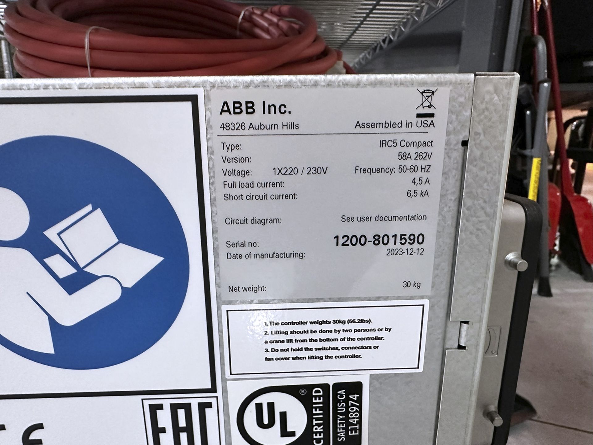 Abb Rbot Serial Number ABB IRB1200-5/0.9 Robot Arm (2023) (Like New - Never used) Description ...