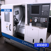 OKUMA CAPTAIN L370 CNC LATHE WITH OSP E-100L CONTROL w/ LNS Hydrobar (2003)