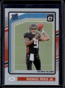 MICHAEL PENIX JR 2024 PANINI OPTIC SILVER PRIZM ROOKIE CARD