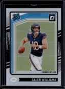 CALEB WILLIAMS 2024 PANINI OPTIC SILVER PRIZM ROOKIE CARD