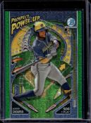 JACKSON CHOURIO 2024 BOWMAN CHROME POWER-UP GREEN MEGA REFRACTOR RC