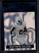 MATTHEW GOLDEN 2025 LEAF 15TH SILVER WAVE ROOKIE CARD