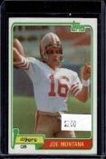 JOE MONTANA 1981 TOPPS ROOKIE CARD