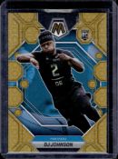 DJ JOHNSON 2023 PANINI MOSAIC HONEYCOMB GOLD PRIZM ROOKIE SSP