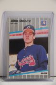 JOHN SMOLTZ 1989 FLEER ROOKIE CARD