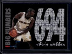 CHRIS WEBBER 1994-95 HOOPS BIG NUMBERS SILVER FOIL INSERT
