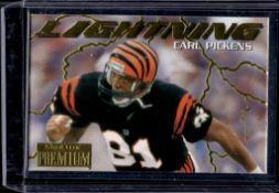 JEFF BLAKE AND CARL PICKENS 1996 SKYBOX PREMIUM THUNDER & LIGHTNING INSERT
