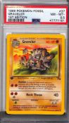 GRAVELER 1999 POKEMON FOSSIL 1ST EDITION PSA GRADED