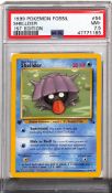 SHELLDER 1999 POKEMON FOSSIL 1ST EDITION PSA GRADED