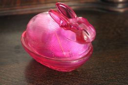 PINK GLASS RABBIT