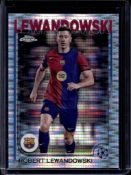 ROBERT LEWANDOWSKI 2024-25 TOPPS CHROME UEFA PULSAR REFRACTOR