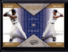 BO JACKSON GEORGE BRETT 2005 LEAF CORNERSTONES INSERT