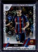 PEDRI 2022-23 TOPPS UEFA CHAMPIONS 1ST EDITIONSOCCER BALL FOIL SP