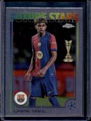 LAMINE YAMAL 2024-25 TOPPS CHROME UEFA FUTURE STARS ALL-STAR ROOKIE TROPHY