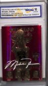 MICHAEL JORDAN 1996 HOOPS STARTING FIVE RED HOLO REFRACTOR 23KT GOLD