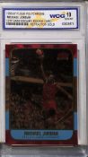 MICHAEL JORDAN 1996-97 FLEER POLYCHROME REFRACTOR GOLD 10TH ANNIVERSARY ROOKIE