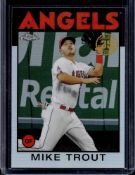 MIKE TROUT 2021 TOPPS CHROE 1986 RETRO REFRACTOR