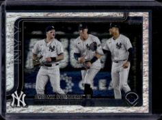 AARON JUDGE SOTO VERUGO 2025 TOPPS BRONZ BOMBERS II SHIMMER HOLOFOIL