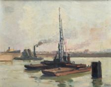 André LYNEN (1888-1984), Harbour View, oil on canvas, signed