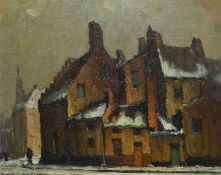 Piet LIPPENS (1890-1981), sight in Ghent, oil on hardboard, signed