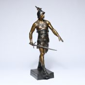 Emile Louis Picault (1833–1915), bronze sculpture ‘Vincere Aut Morior’, signed