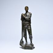 Constantin Emile MEUNIER (1831-1905), 'Hiercheuse', bronze sculpture, signed