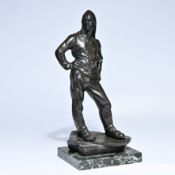 Constantin Emile MEUNIER (1831-1905), 'Le débardeur du Port d'Anvers', bronze sculpture, signed