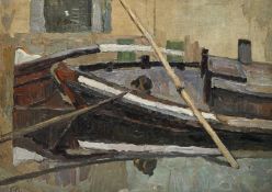 Albert BAERTSOEN (1866-1922), Preliminary Study Lindelei Ghent, oil on canvas, cardboard, monogram