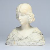 Guglielmo PUGI (c.1850-1915), marble female bust, signed