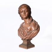 Augustin PAJOU (1730-1809), terracotta bust Portrait Madame La Comtesse Dubary, signed