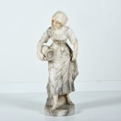 Guglielmo Pugi (1850-1915) (attributed), alabaster statue, The Water Carrier