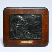 Constantin Emile MEUNIER (1831-1905), bronze bas-relief of a miner, signed