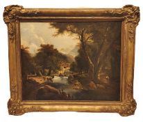 19th-Century Artist. "Animated Riverbanks"