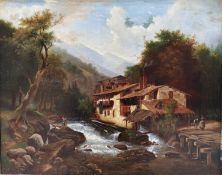 19th-Century Artist. "Animated Riverbanks"