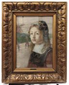 Early 20th-Century Dutch School. "Portrait of a Young Girl"