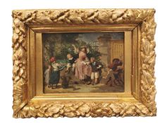 19th-Century French School. "Playing with Bubbles"