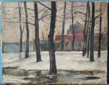 Lucien Lantier (1879 - 1960). "Winter Landscape"
