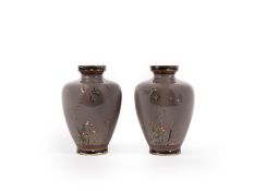 A PAIR OF SMALL CLOISONNÉ VASES, Japan, Meiji period (1868-1912)