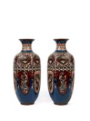 A PAIR OF CLOISONNÉ VASES, Japan, Meiji period (1868-1912)