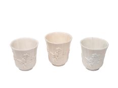 THREE DEHUA PORCELAIN WINE CUPS, China, Kangxi period (1661-1722)
